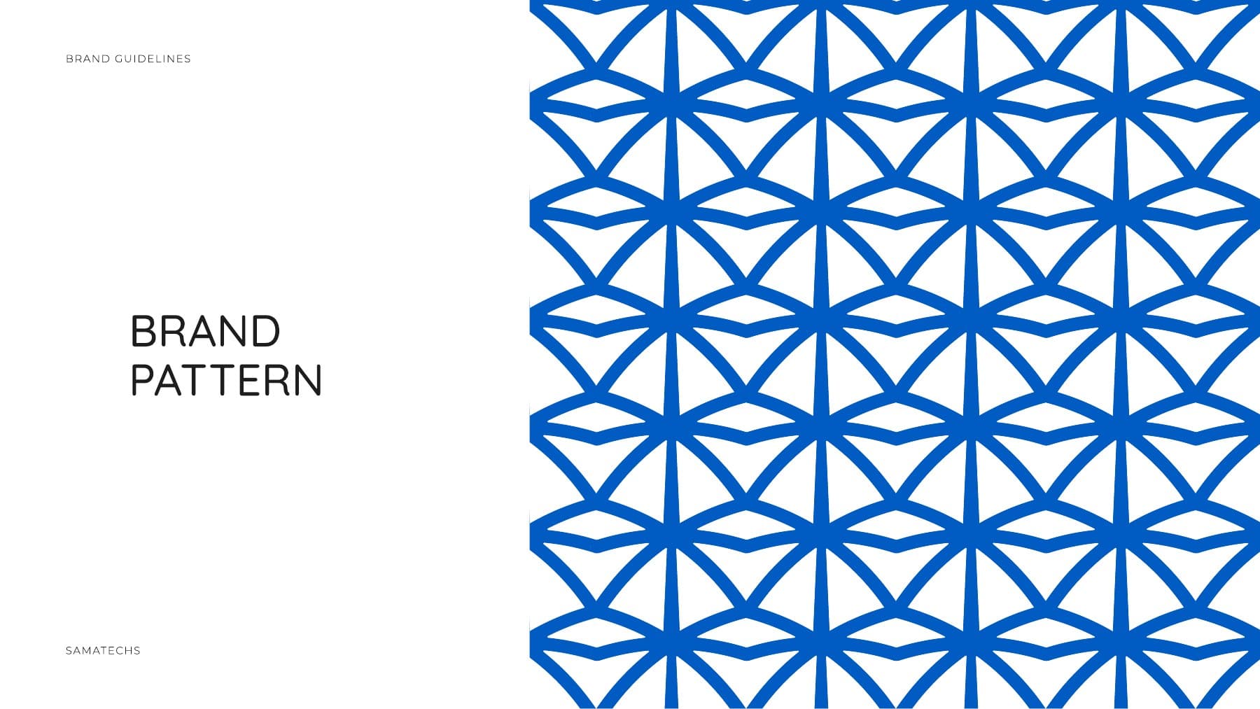 Samatechs geometric brand pattern